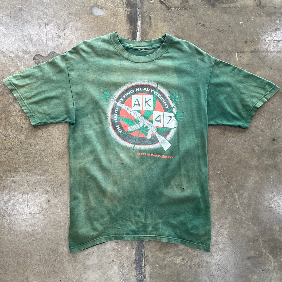 90s Amsterdam AK-47 Weed Cannabis Drug Gun Tee