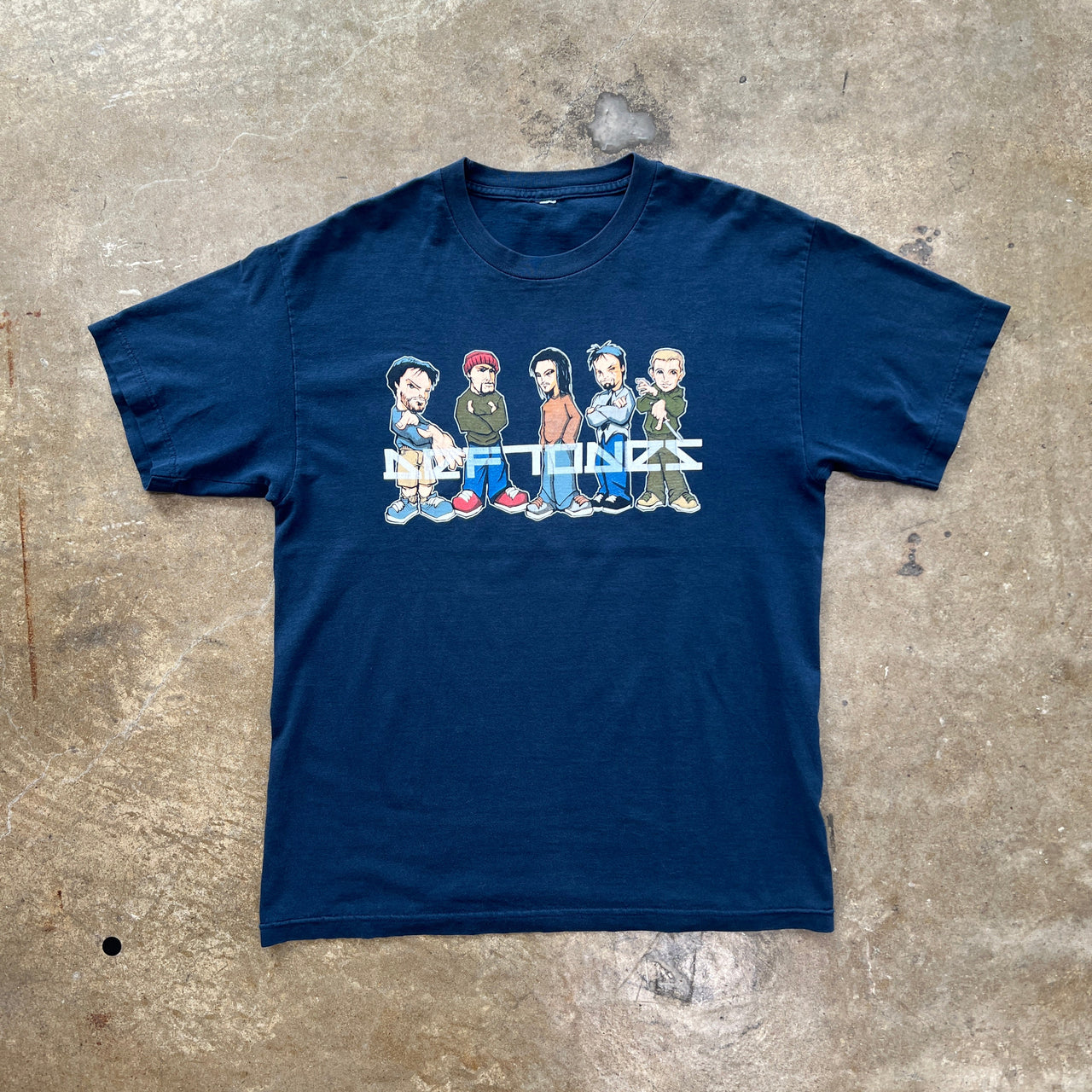 Deftones Cartoon Carictature White Pony Tee