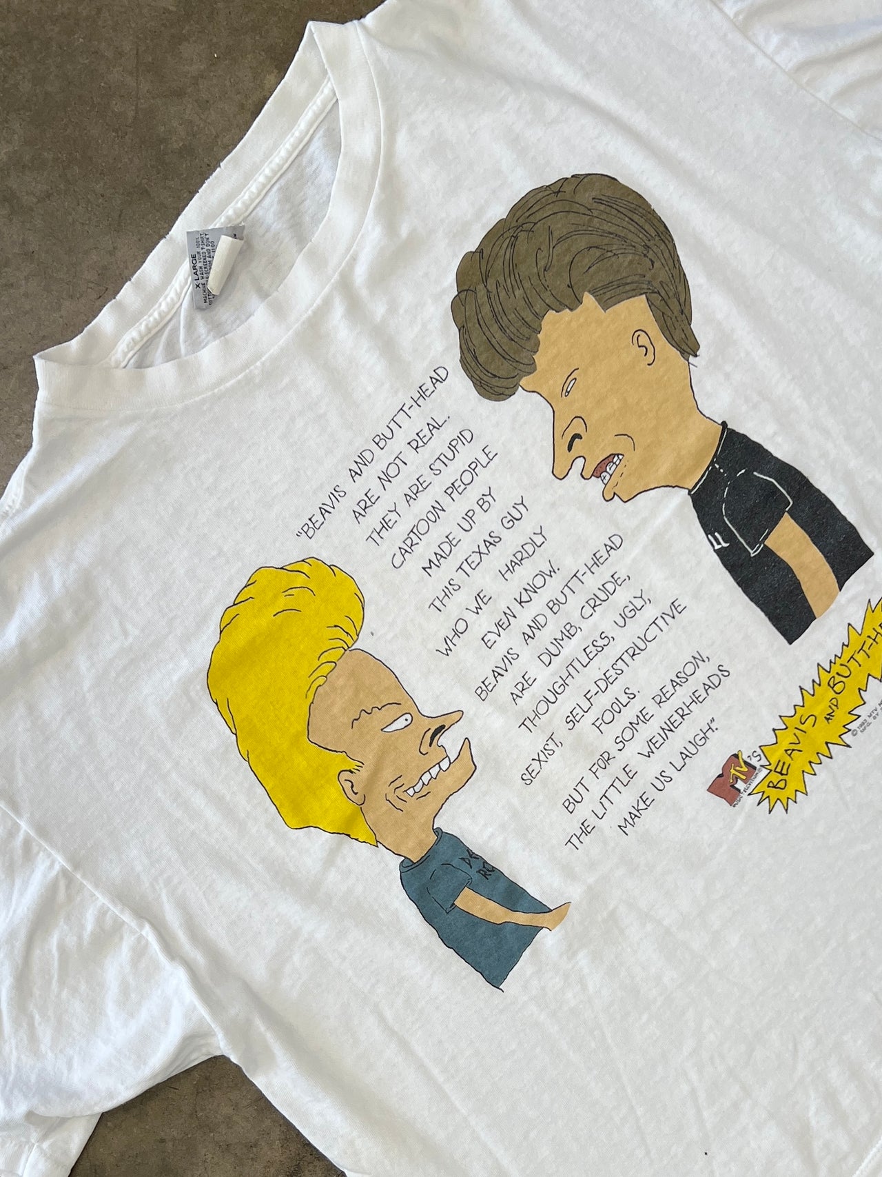 1993 Beavis and Butthead MTV Cartoon People Tee