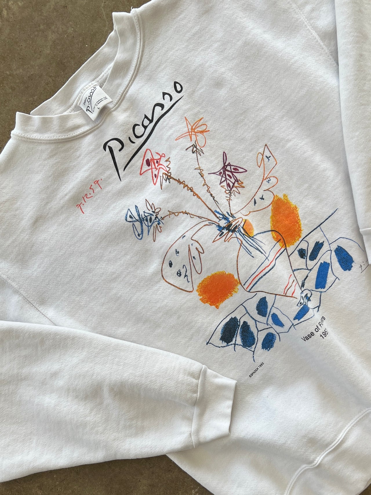 1995 Pablo Picasso Vase of Flowering Art Crewneck