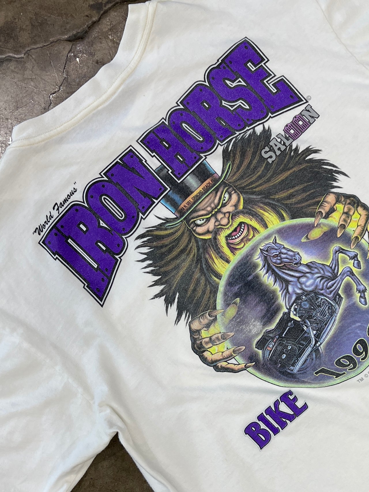 1998 Iron Horse Bike Week Motorcycle Pocket Tee
