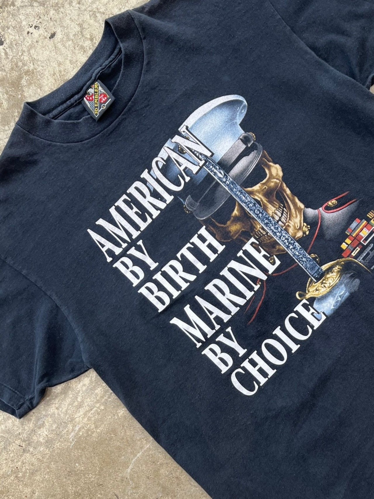 1993 Marine 3D Emblem Single Stitch Tee
