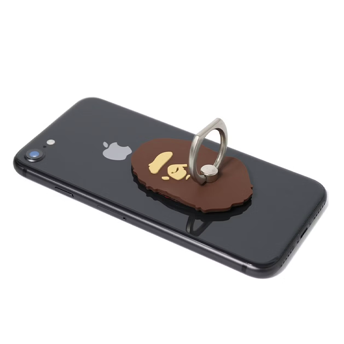 Ape Head Phone Ring - Brown