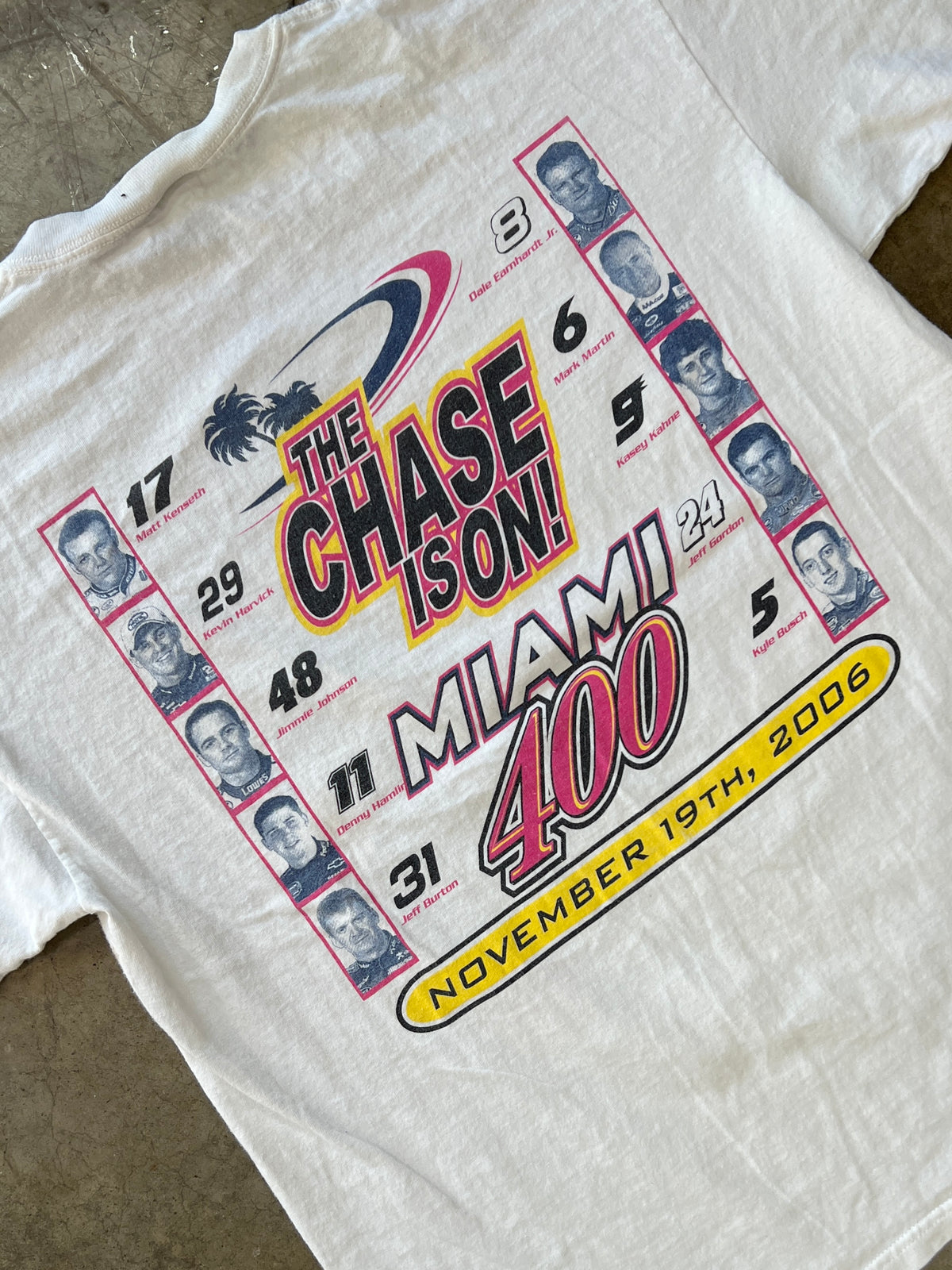 Miami 400 Dale Earnhardt Kasey Kahne Tee XL