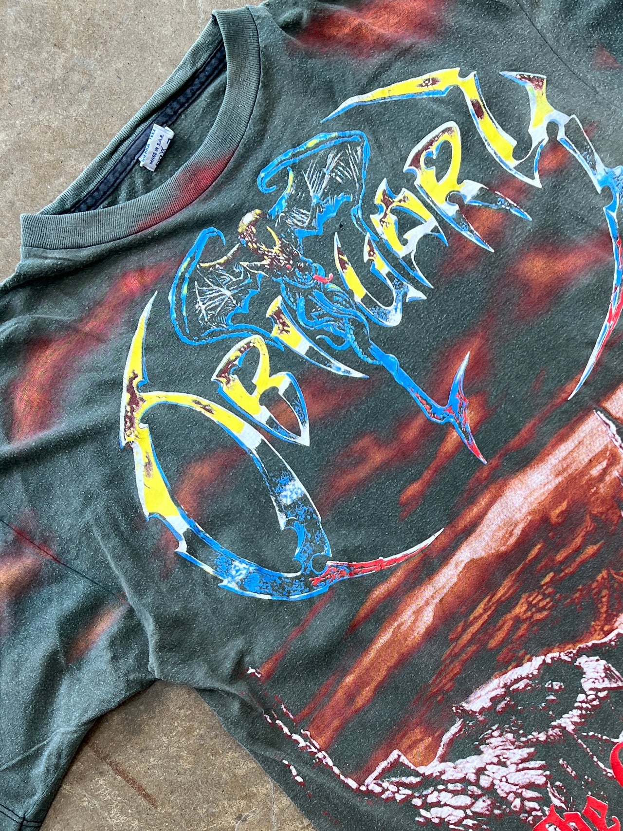 1993 Obituary The End Complete Rock Band Tee