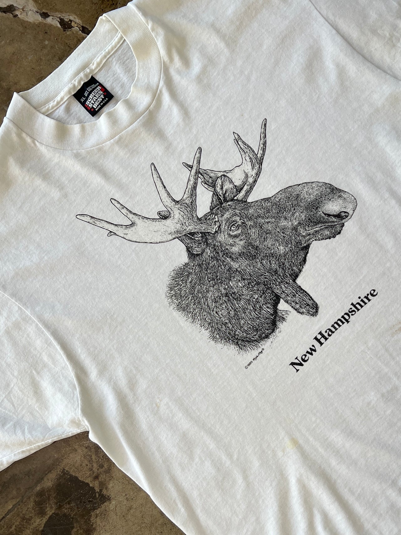 80s New Hampshire Moose Single Stitch Tee