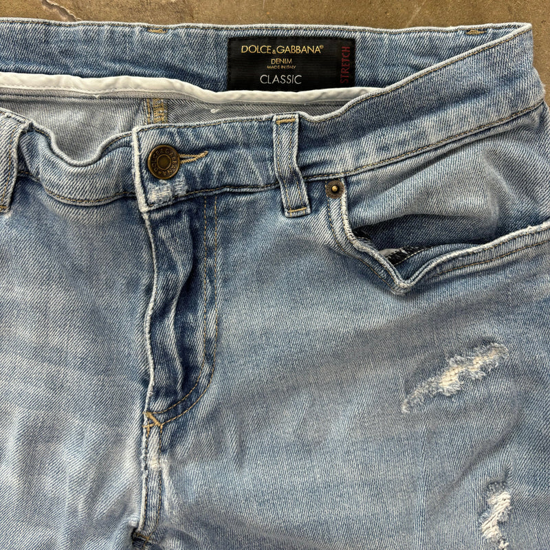 Dolce & Gabbana Classic Distressed Stretch Denim