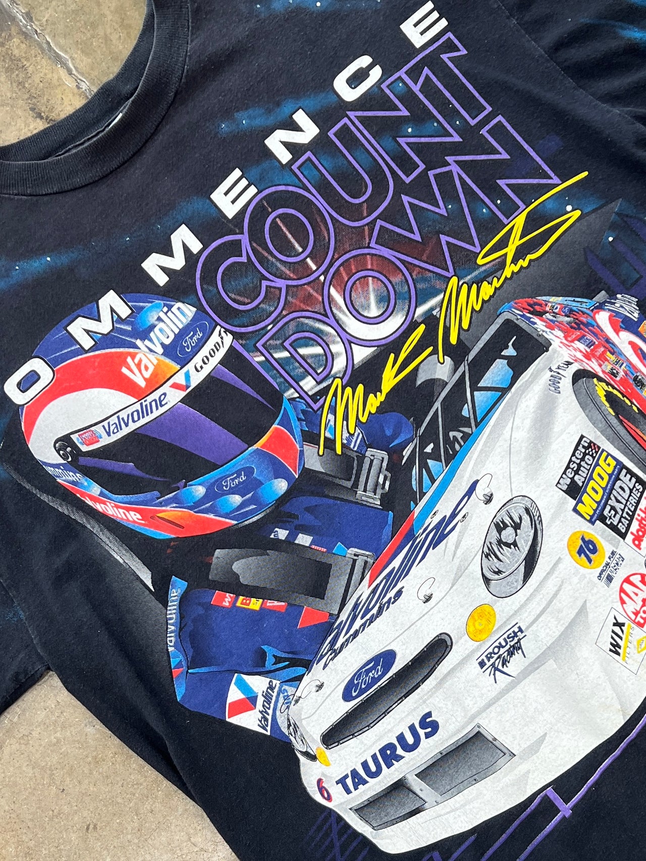 1998 Mark Martin Commence Countdown Galaxy Space Racing Tee