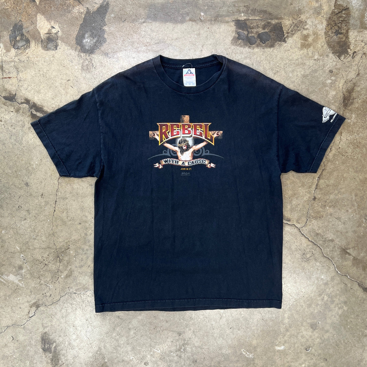 2003 Rebel With a Cause Jesus Religious Kerusso Tee