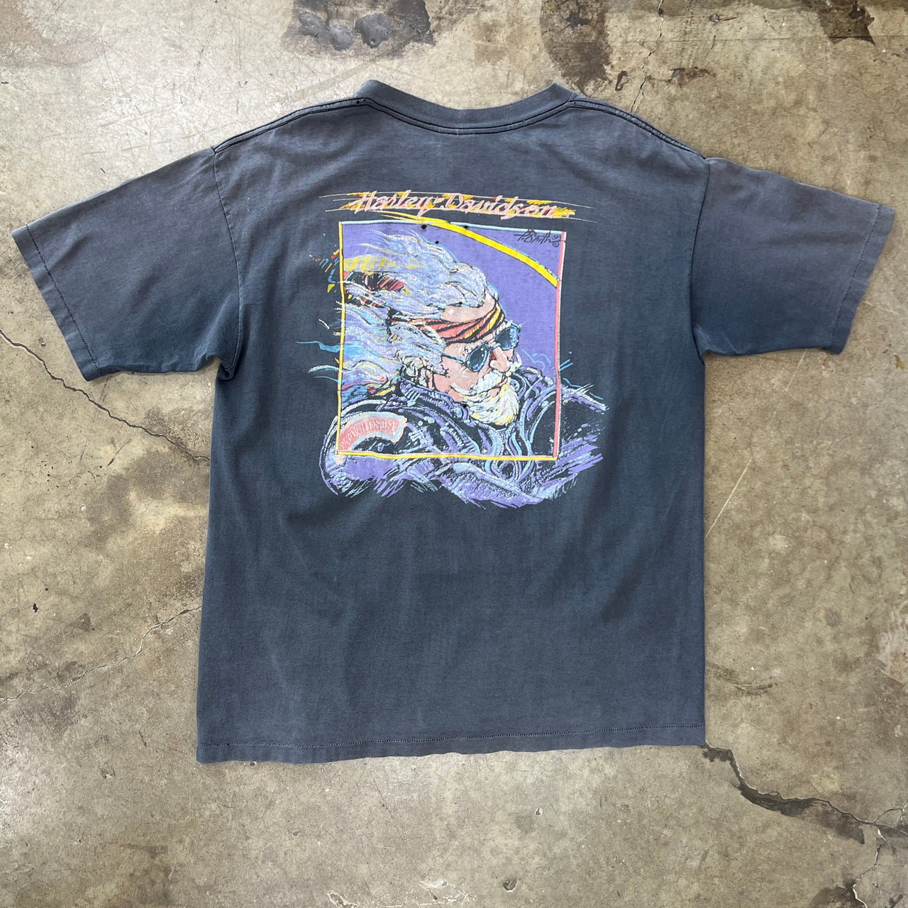 1993 Harley Davidson Paul Smith Righteous Rider Art Tee