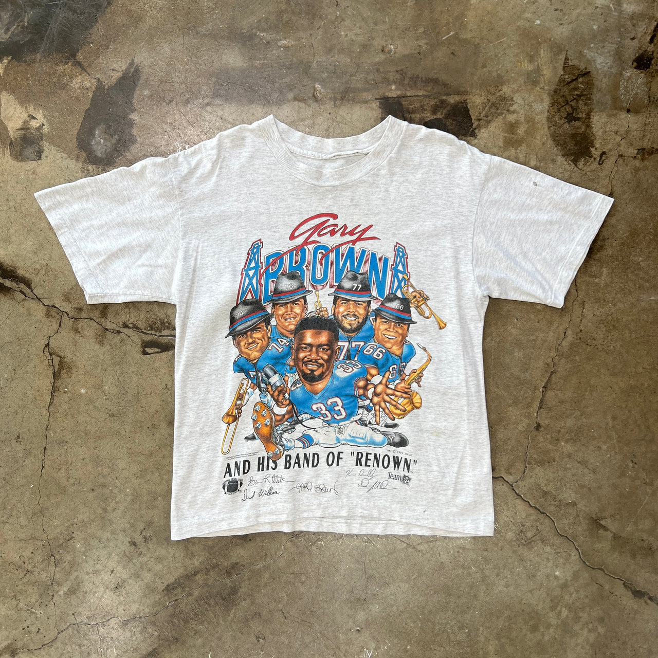 1993 Houston Oilers Gary Brown NFL Tee