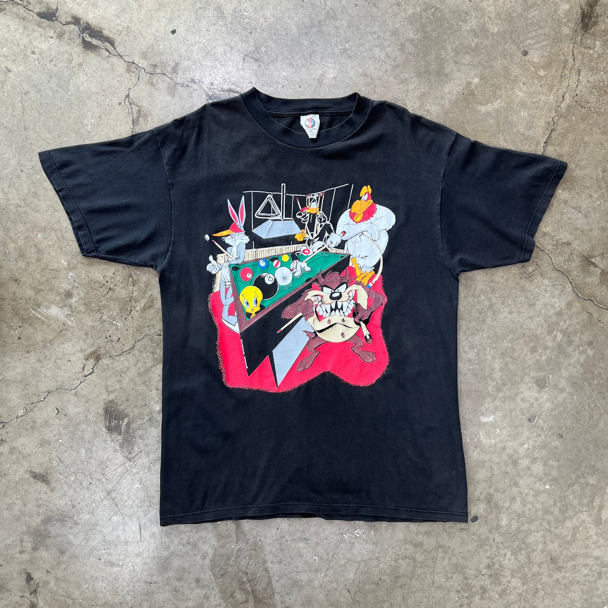 1995 Looney Tunes Pool Taz Bugs Bunny Tweety Distressed Tee