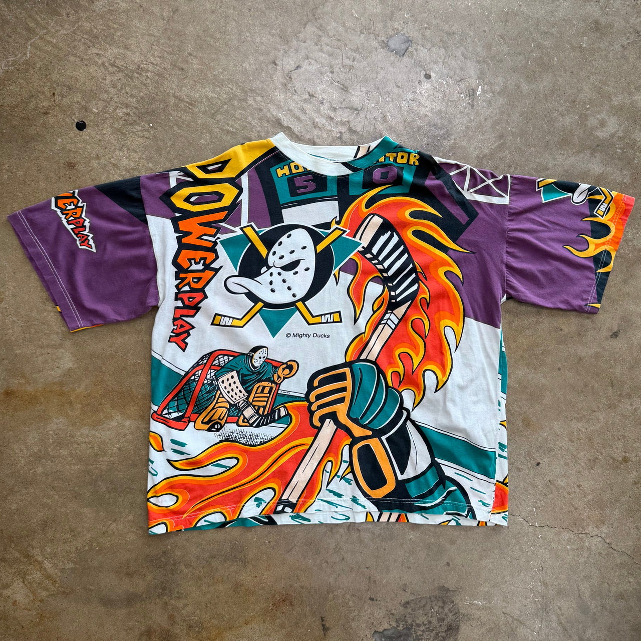 1994 AOP NHL Mighty Ducks Hockey Tee