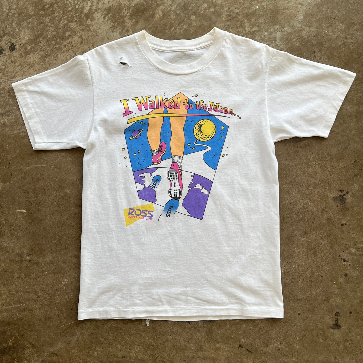 Ross I walked to the Moon Single Stitch Tee