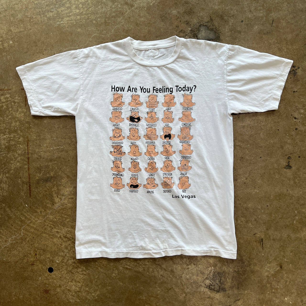 Emotion Chart How Are You Feeling Today Tee Single Stitch
