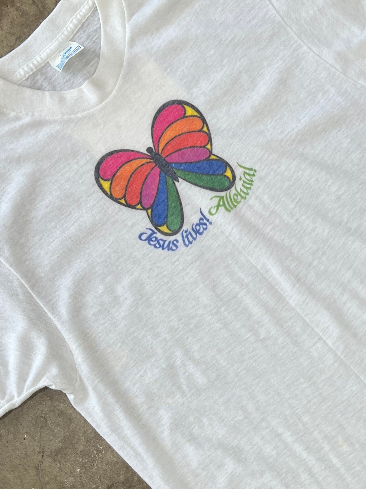 Butterfly Jesus Lives Religious Tee