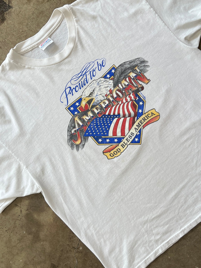 Proud to Be an American Bald Eagle Patriotic Tee