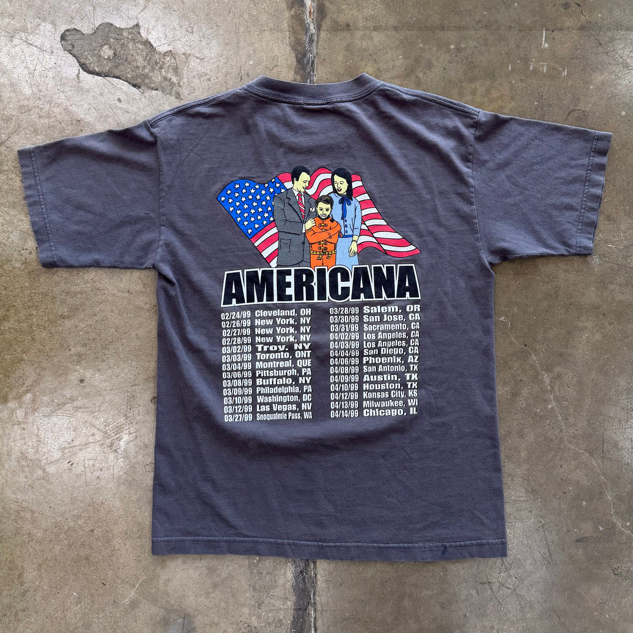 1999 Offspring Americana Tour Dates Band Tee