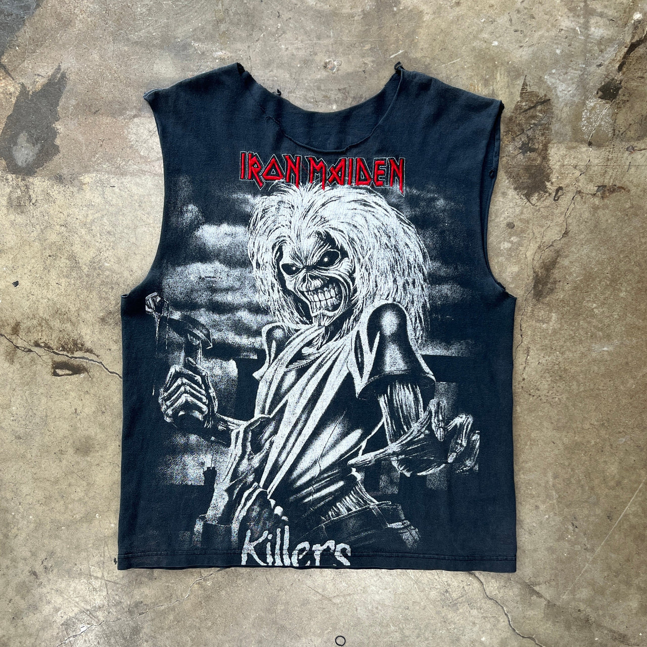 Iron Maiden Killers Eddy Band Portrait Cut Sleeve Tee