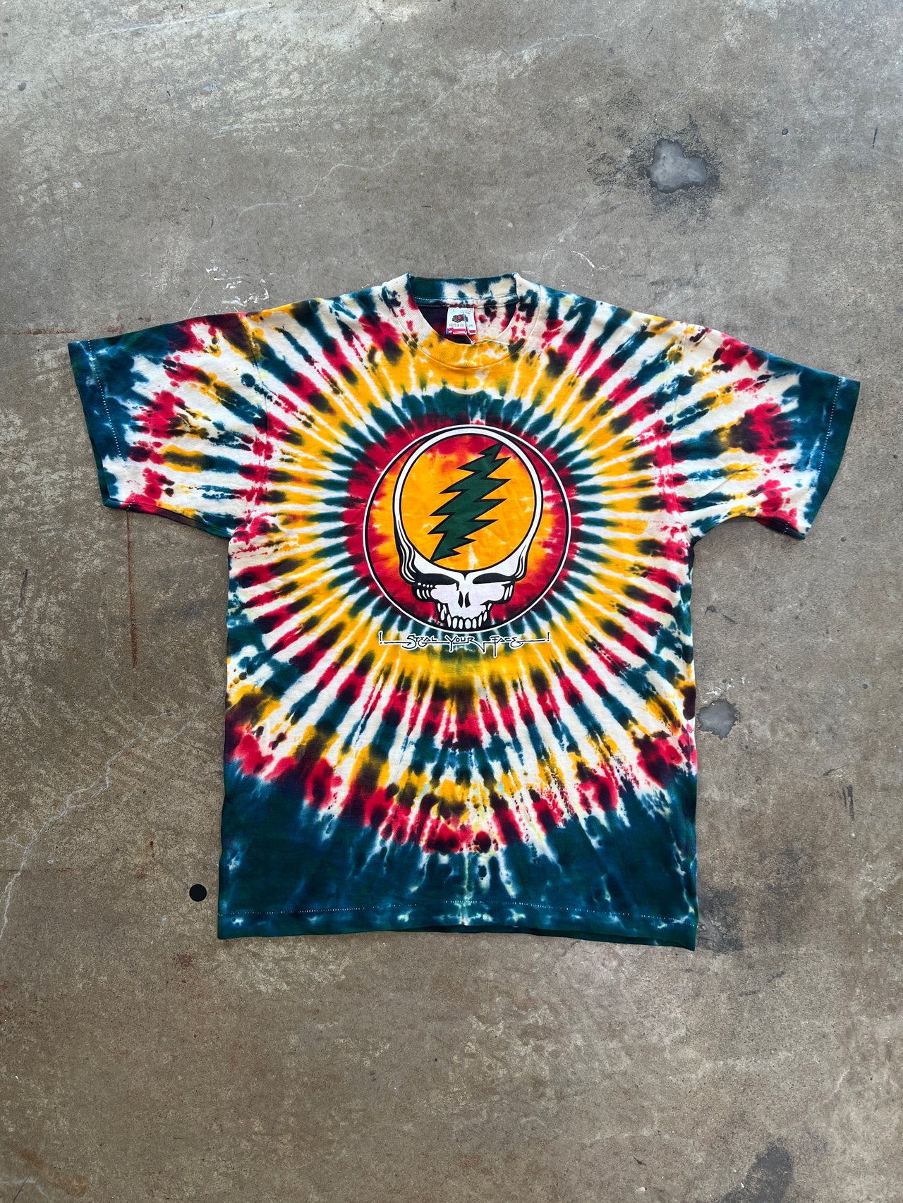 90s Grateful Dead I Steal Your Face Tie Dye Tee