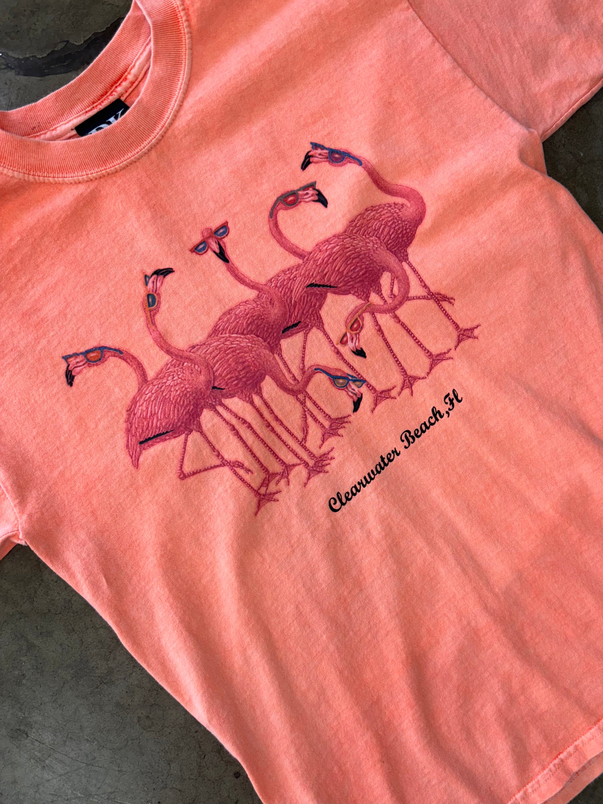 Flamingos Clearwater Beach Vacation Tee Medium