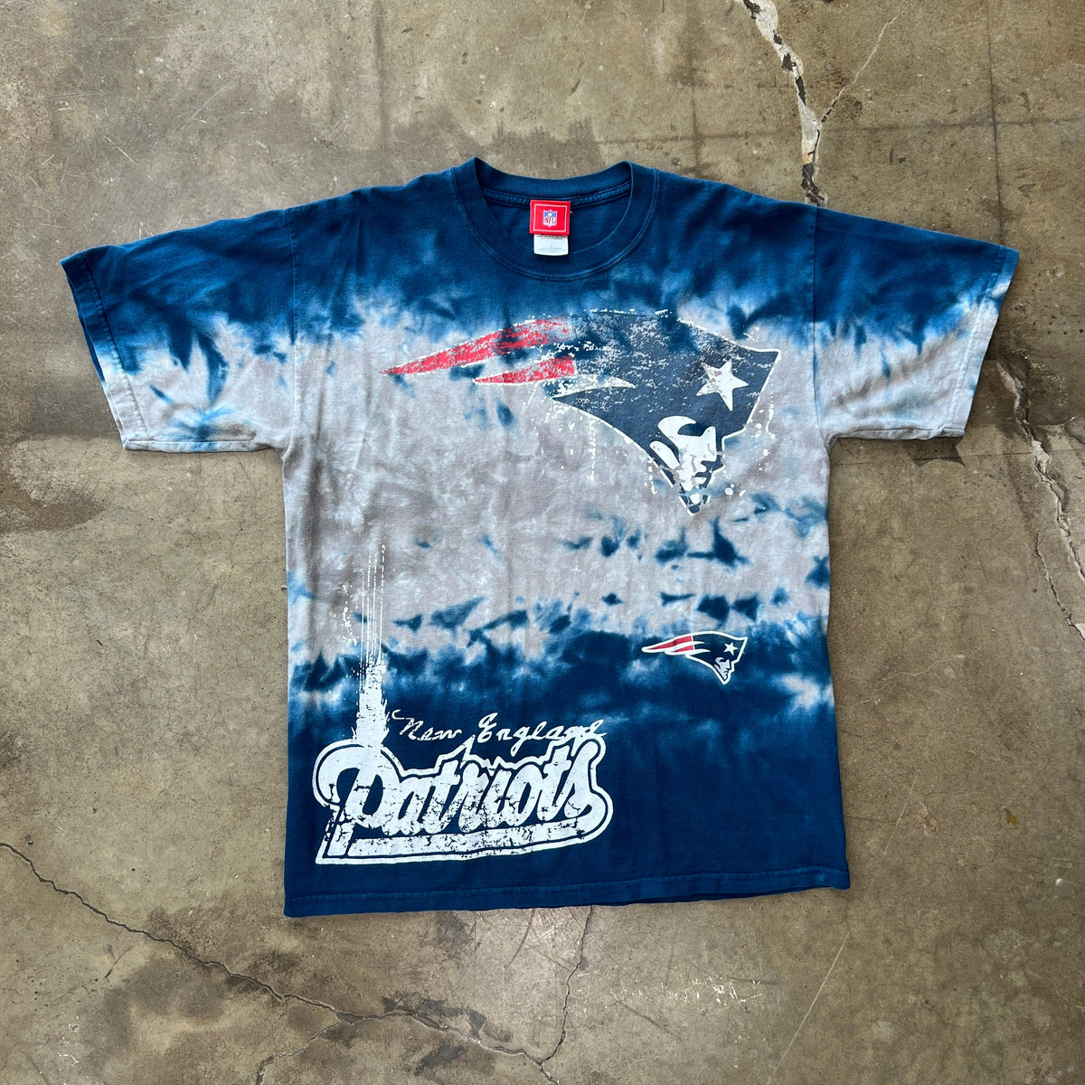 NFL New England Patriots Tie Dye Football Tee