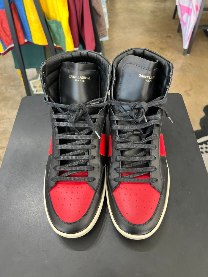 Saint Laurent SL-10 High Top Sneaker Red