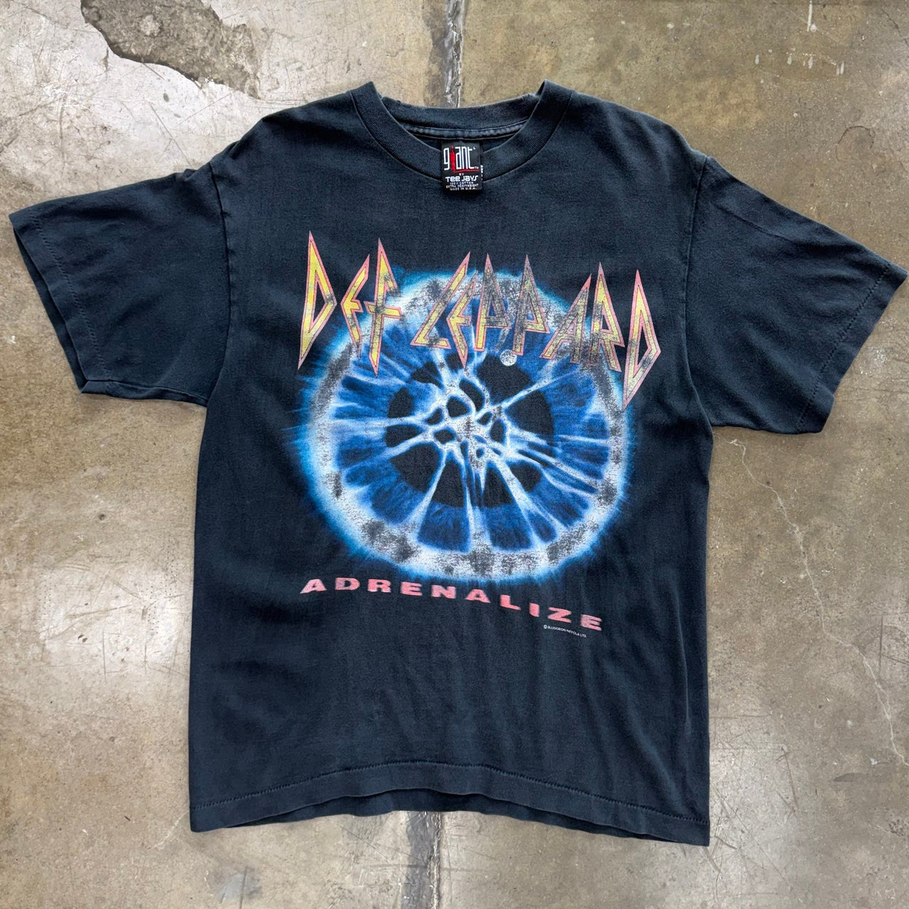 1992 Def Leppard Adrenalize Tour Band Faded Tee