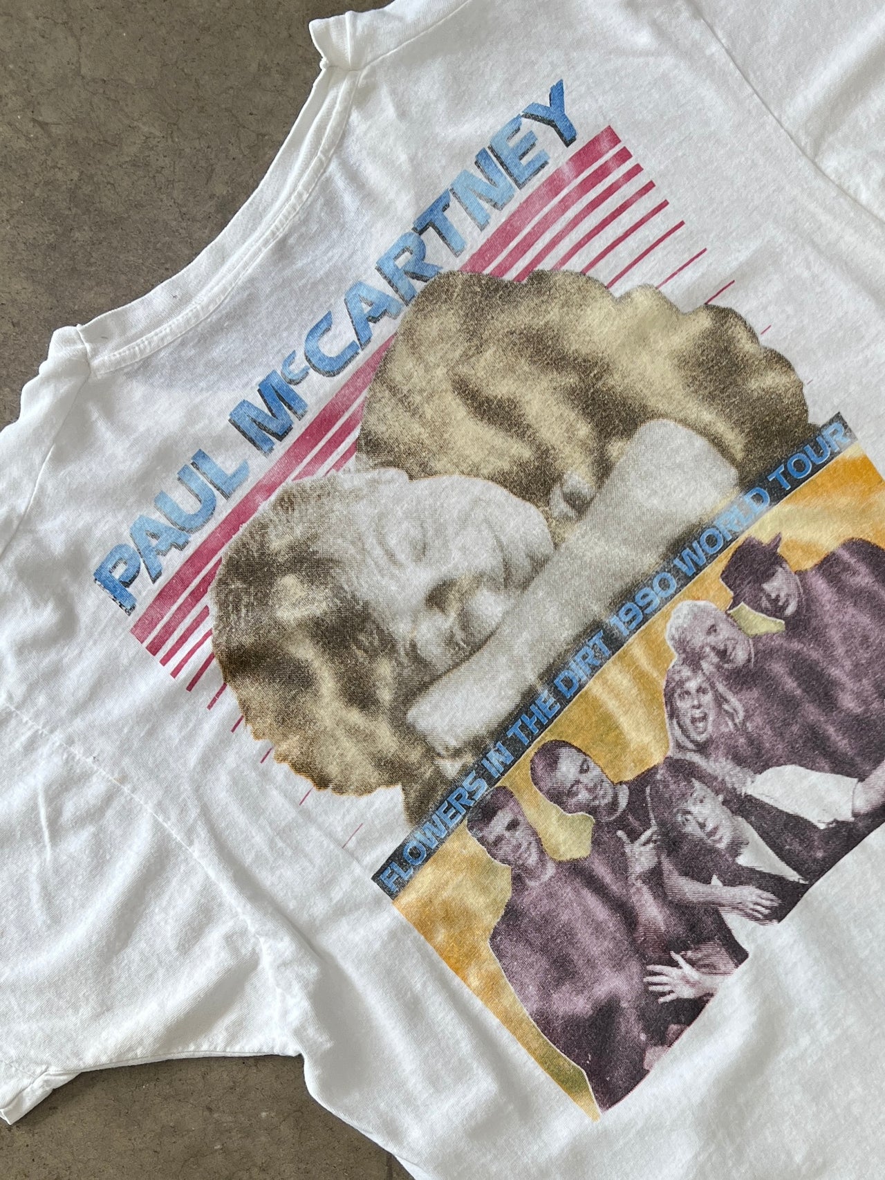1990 Paul McCartney Flowers in the Dirt World Tour Tee Single Stitch