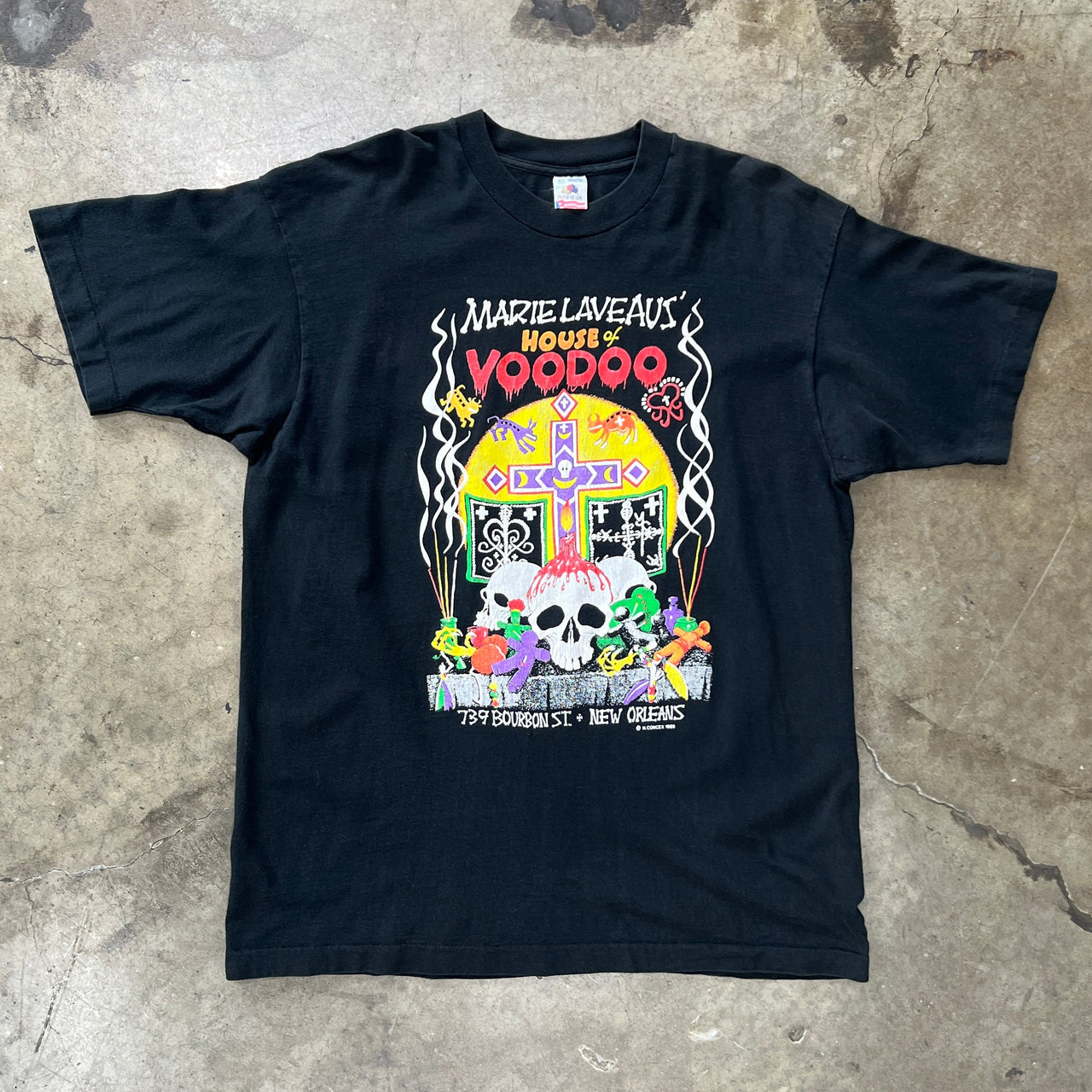 1989 Fashion Victim Marie Laveaus' House of Voodoo New Orleans Halloween Tee