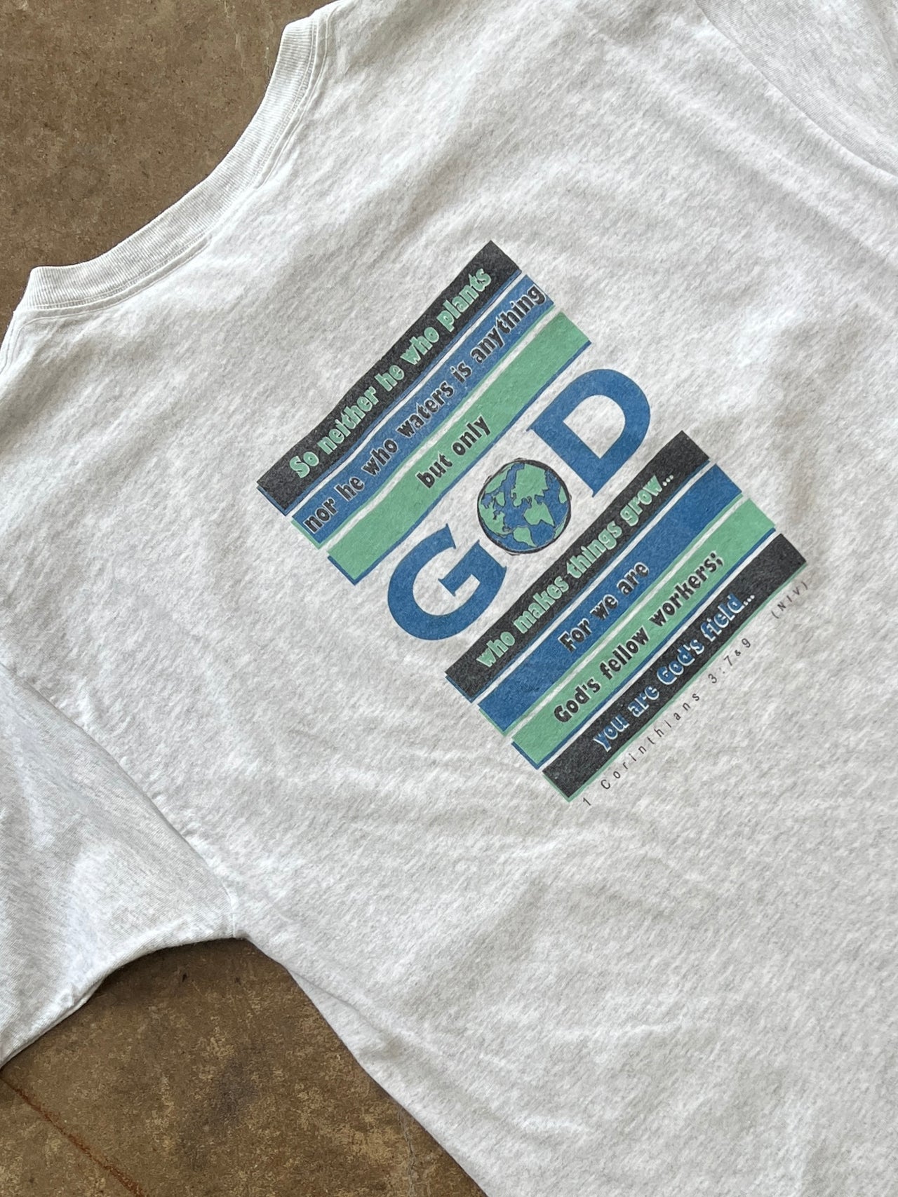 God Religious Earth Corinthians Bible Verse Tee