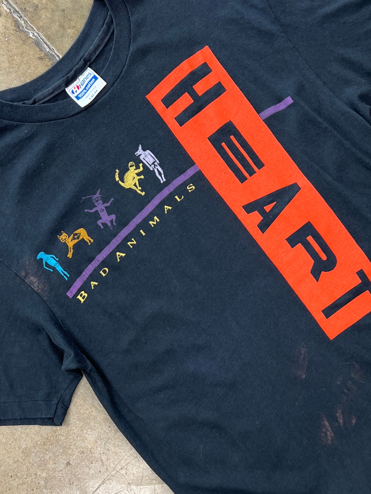 1987 Heart Bad Animals Tour Band Tee