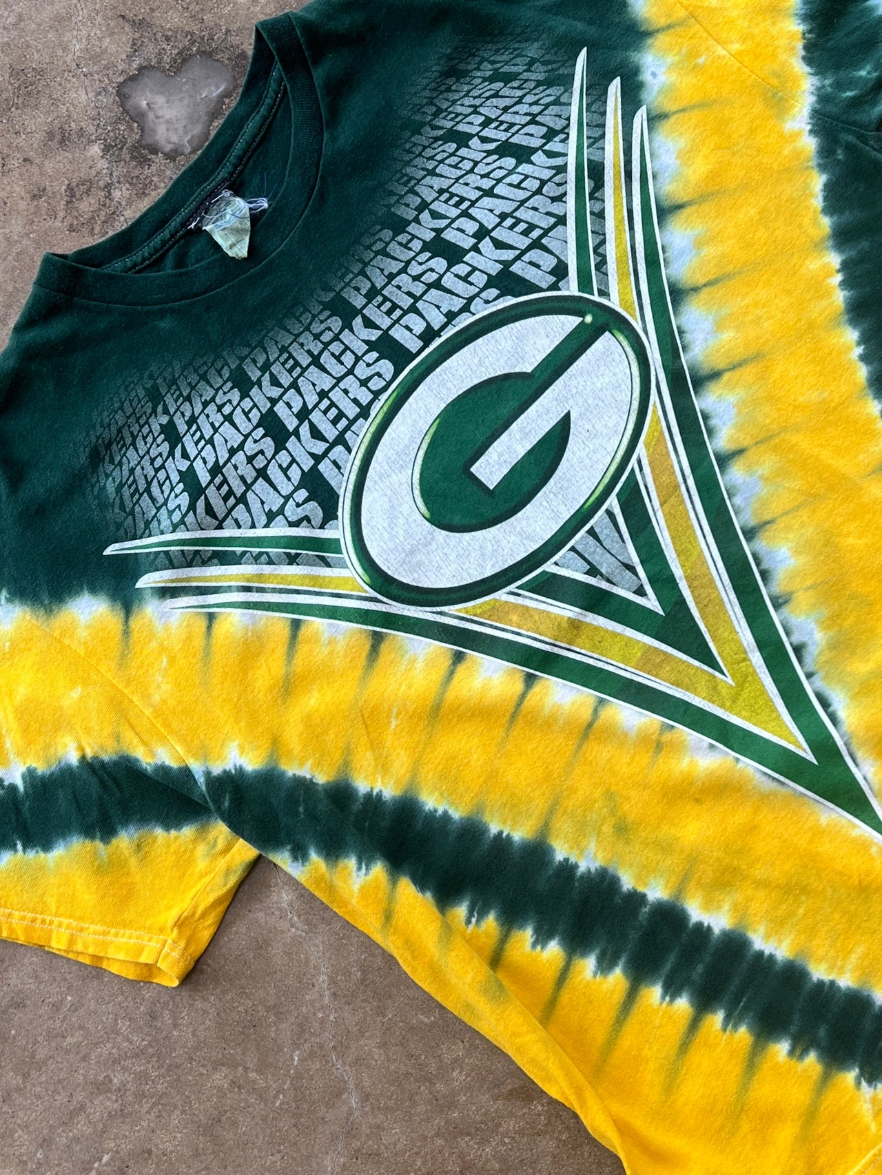 NFL Y2K Green Bay Packers Tie Dyed Tee
