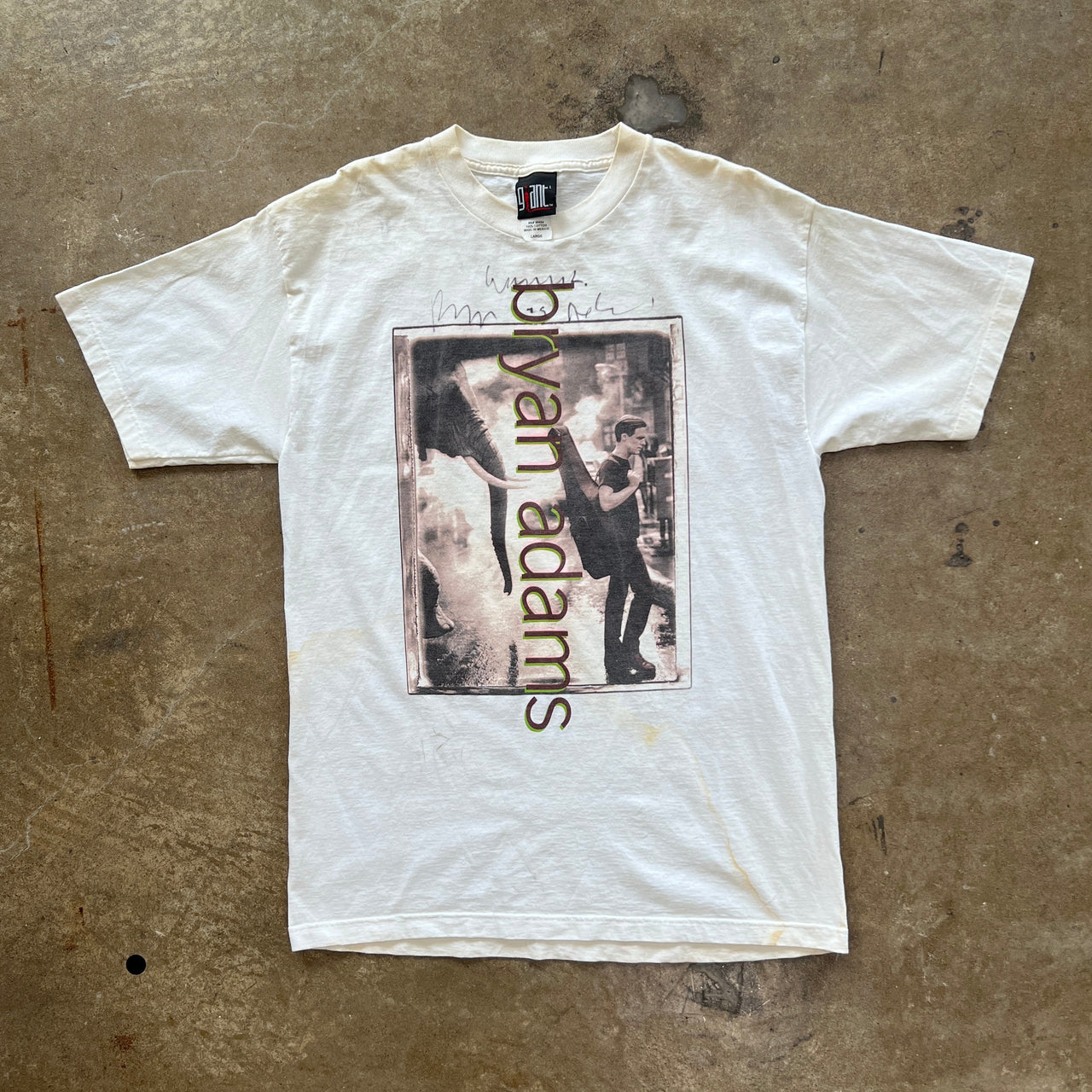 1999 Bryan Adams On a Day Like Today Tour Giant Tag Tee