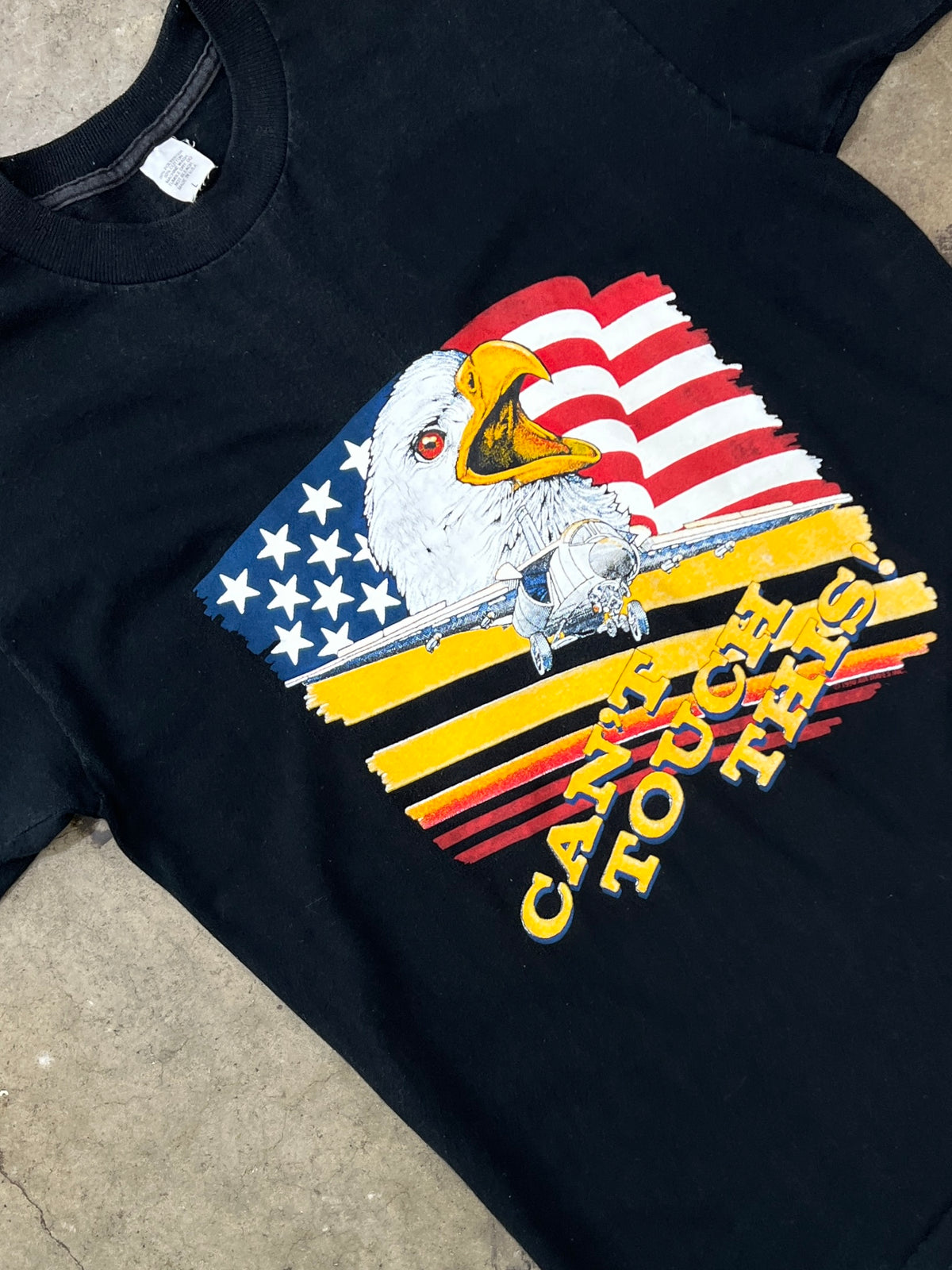 90s Eagle American Flag Can't Touch This Single Stitch MiUSA Tee