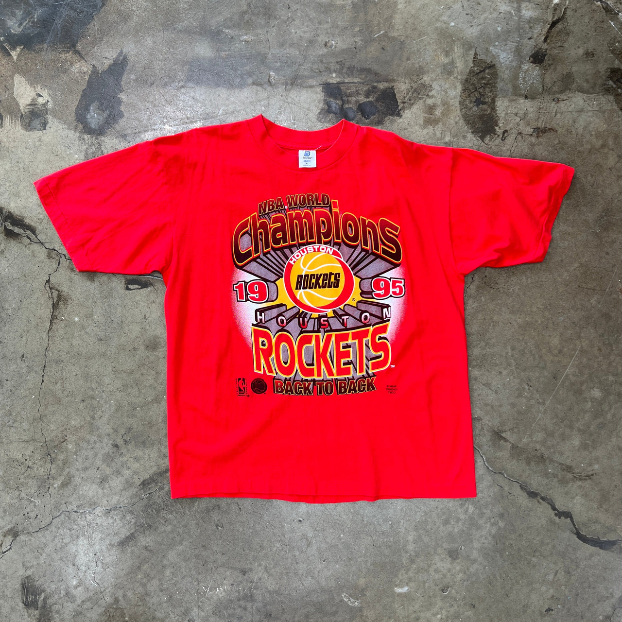 1995 Houston Rockets Back to Back Basketball Tee