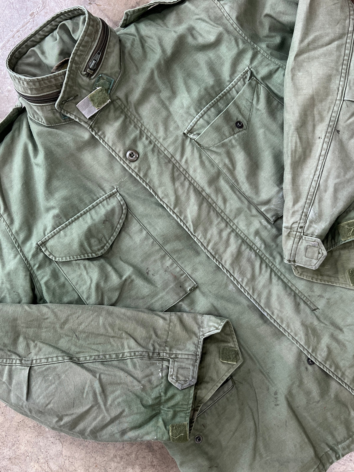 Army RainCoat Multi Pocket Jacket Green