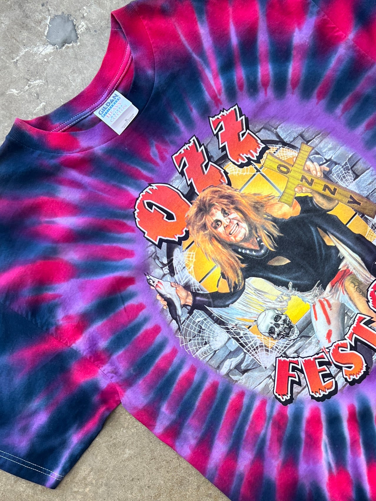 1999 90s Ozzy Osbourne Ozzfest Tie Dyed Tee