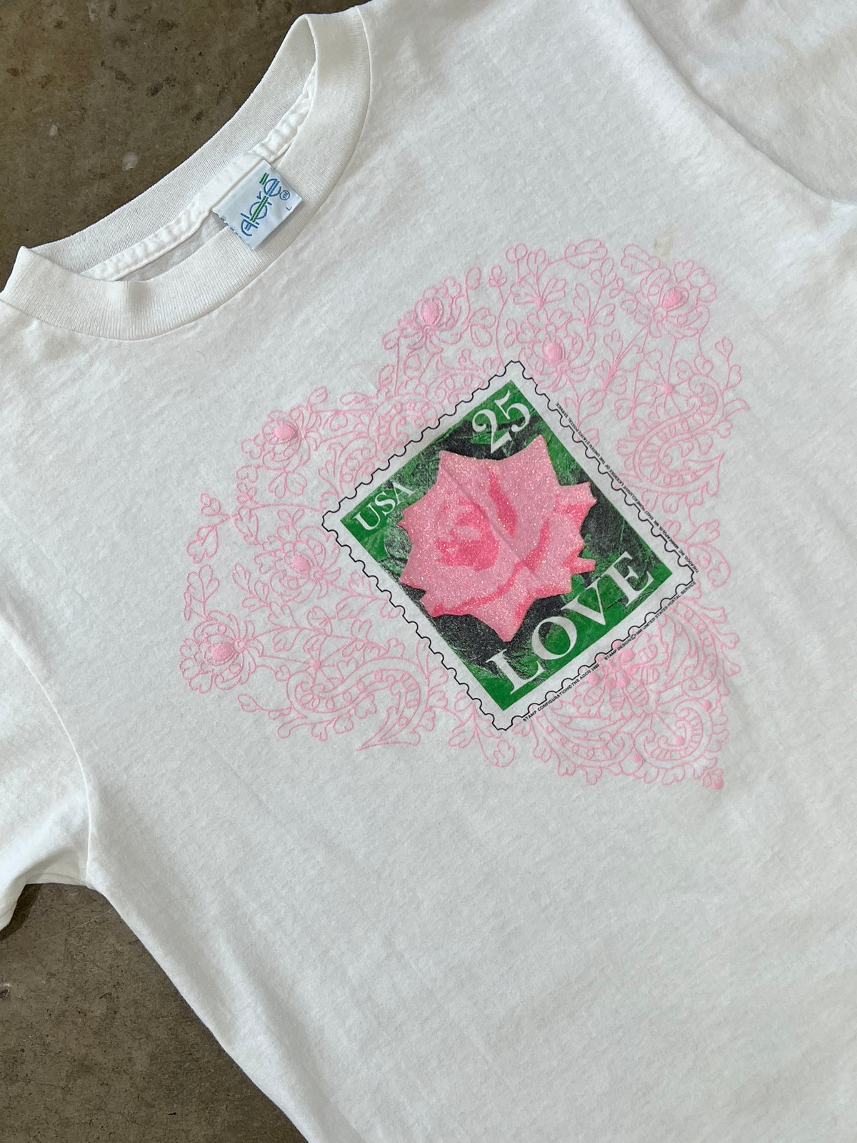 Love Rose Stamp ADCO Single Stitch Tee