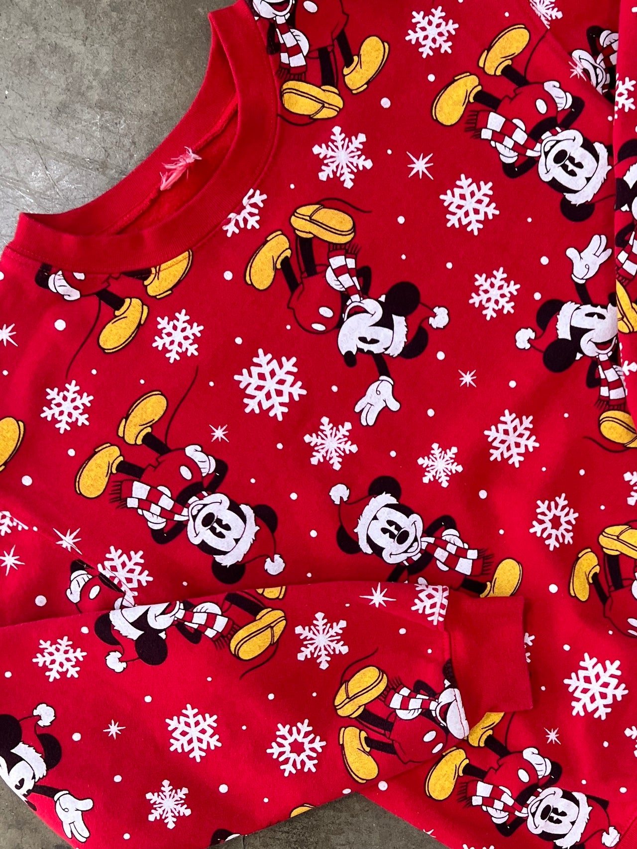Disney Mickey Mouse Winter Snowflake Crewneck