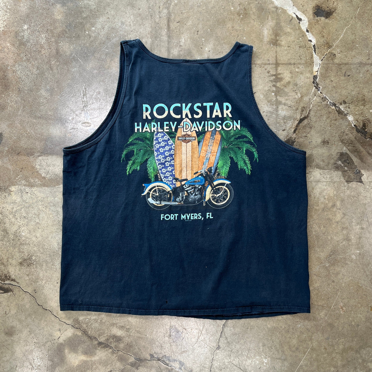 Harley Davidson Freedom Machine Rockstar Surf Motorcycle Tank