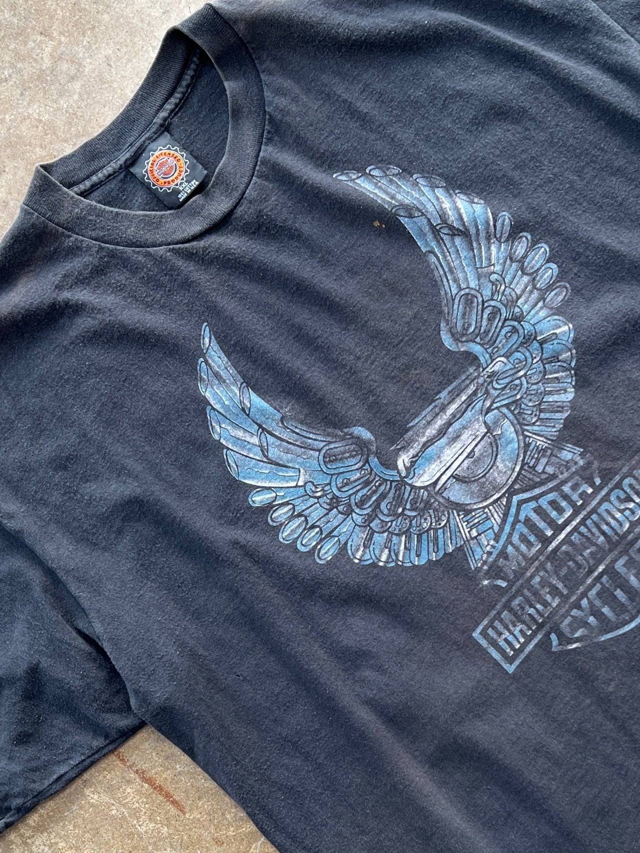 Harley Davidson Panhead Angel Wings Motorcycle Tee