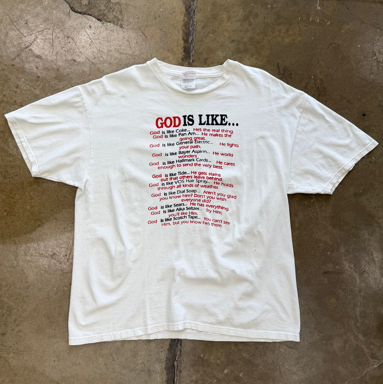 God is Like... Religious Jesus List Tee