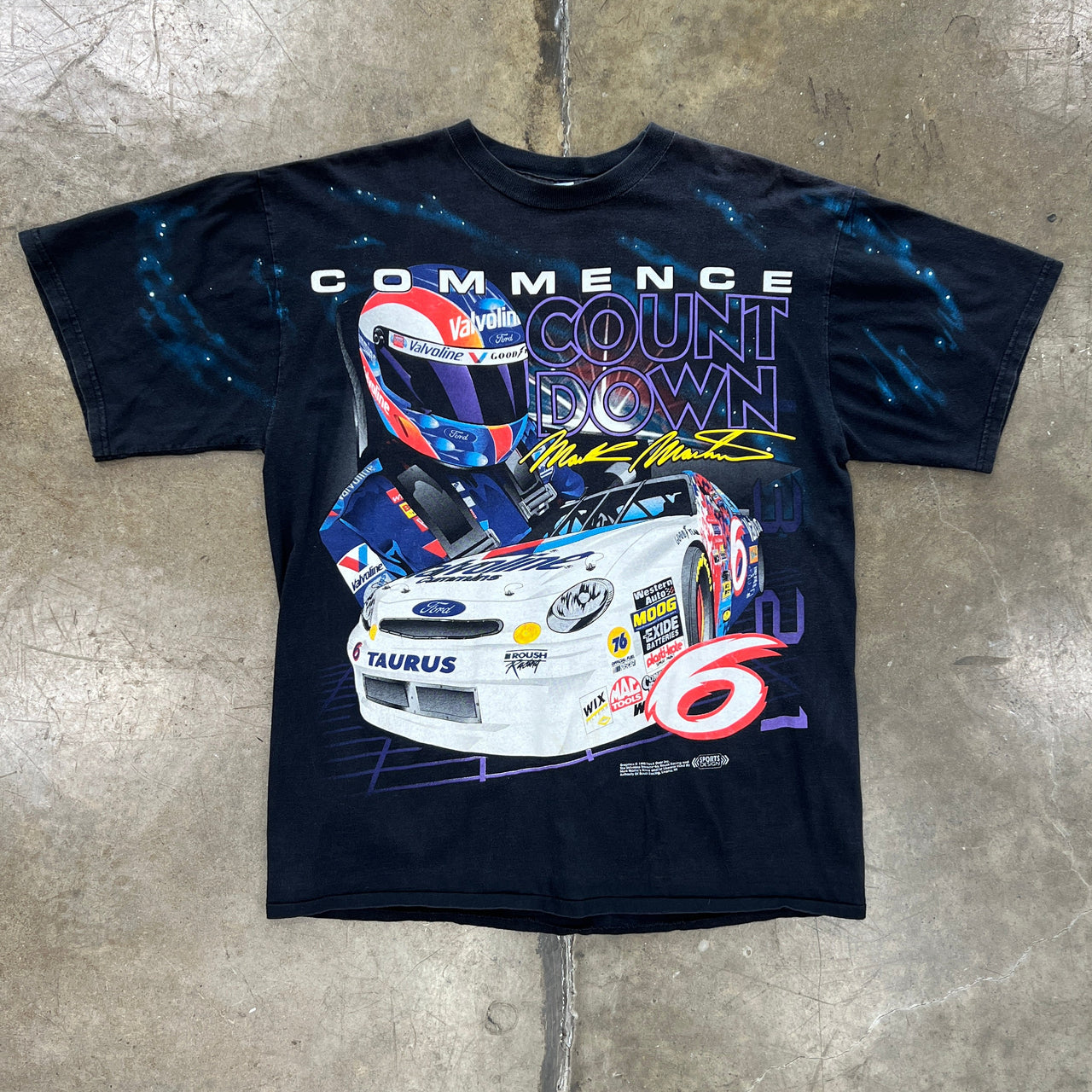 1998 Mark Martin Commence Countdown Galaxy Space Racing Tee