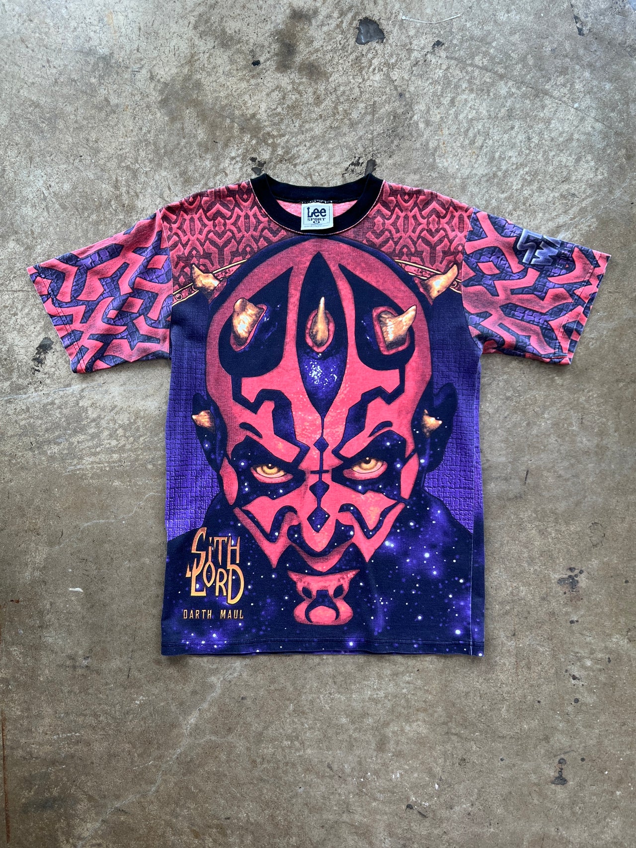 90s AOP Star Wars Darth Maul Episode 1 Lee Tag Tee