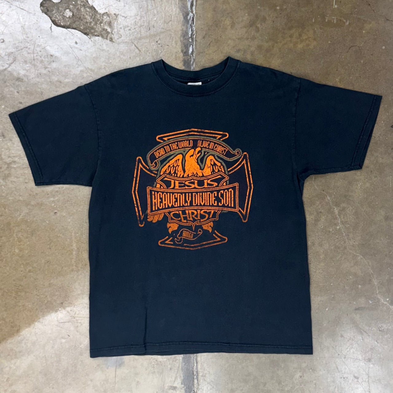 90s Jesus Born to Die Harley Davidson Parody Tee
