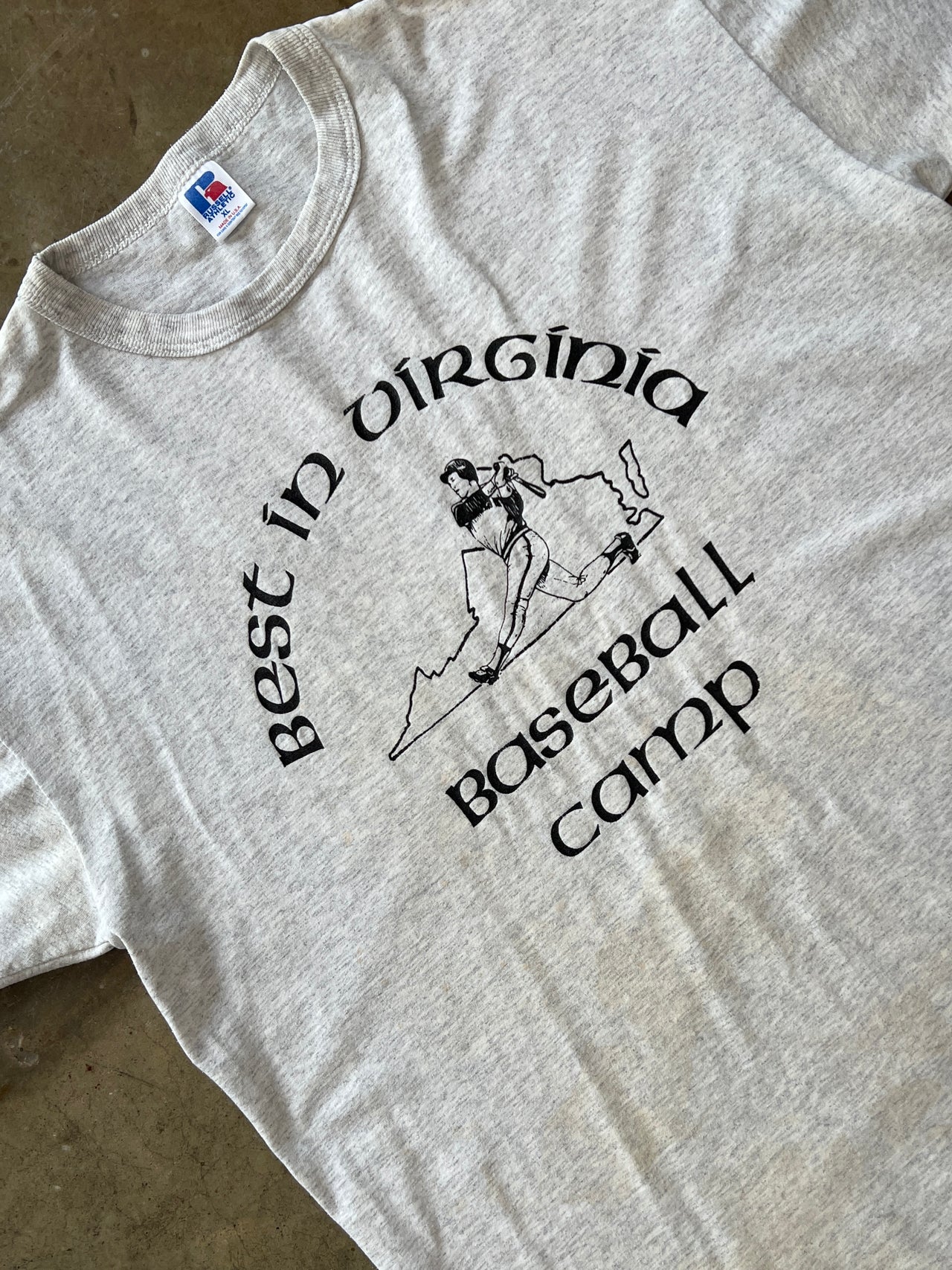 Best in Virginia Baseball Camp Single Stitch Russell Athletic Tee