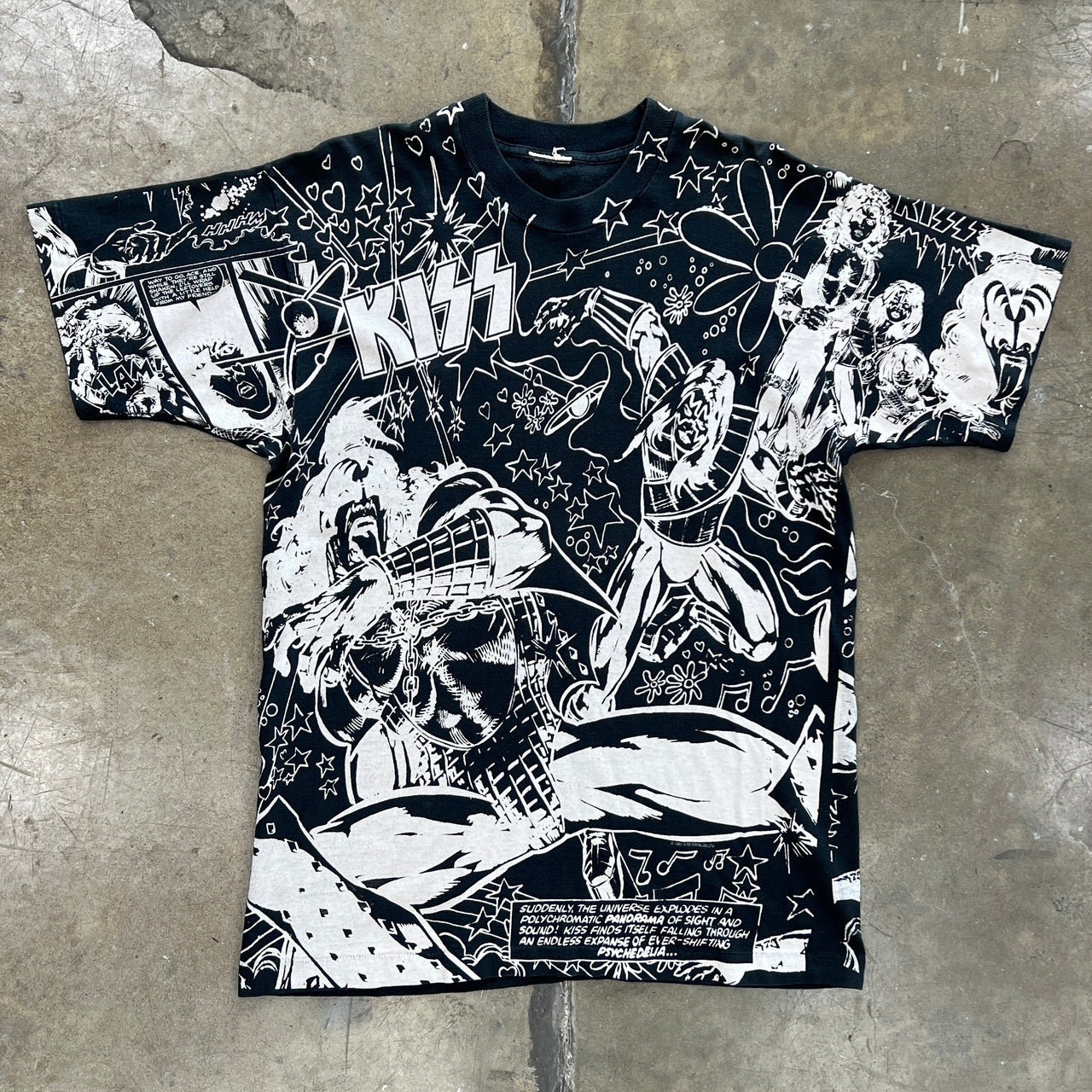 AOP Kiss Marvel Comic Band Tee