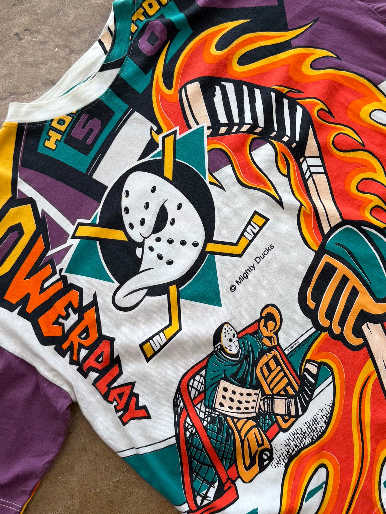1994 AOP NHL Mighty Ducks Hockey Tee