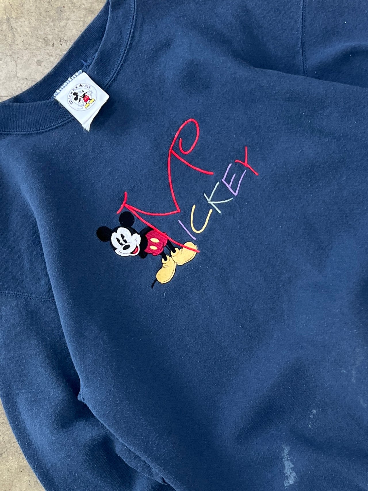 Mickey Mouse Embroidered Crewneck